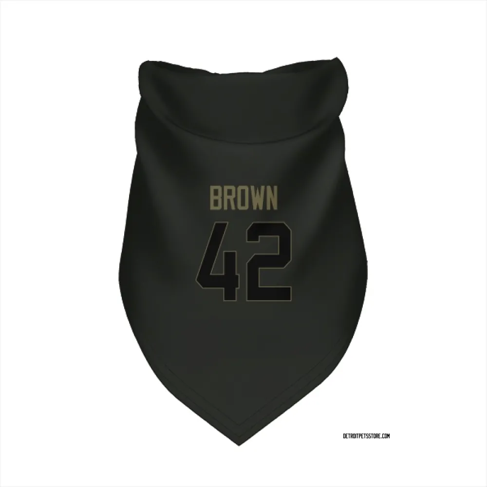Detroit Lions Aamaris Brown Black Service Pet Bandana for Dog & Cat