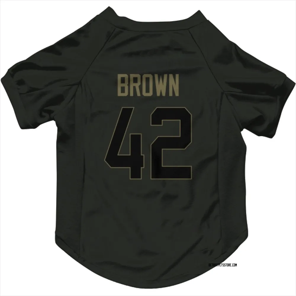 Detroit Lions Aamaris Brown Black Service Pet Jersey for Dog & Cat