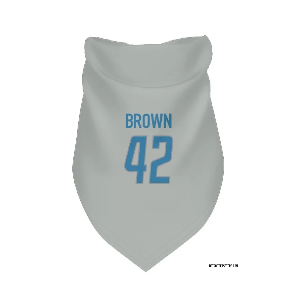 Detroit Lions Aamaris Brown Silver Pet Bandana for Dog & Cat