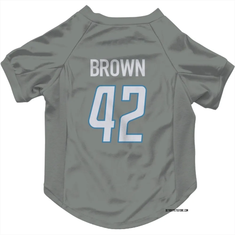 Detroit Lions Aamaris Brown Steel Pet Jersey for Dog & Cat