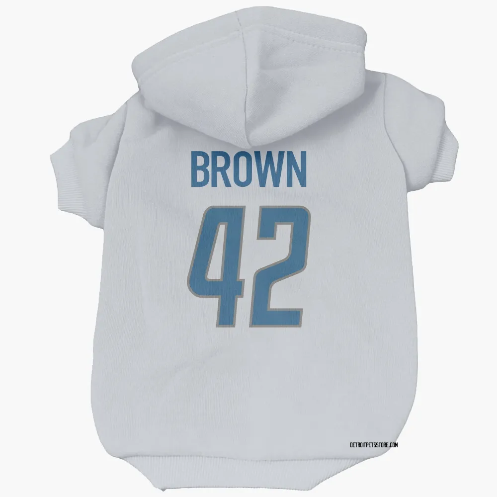 Detroit Lions Aamaris Brown White Pet Hoodie for Dog & Cat