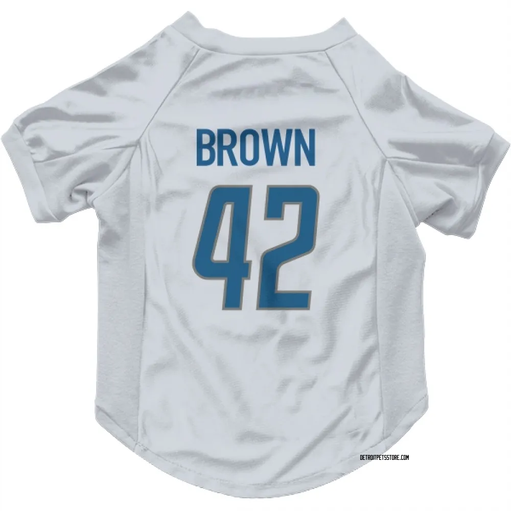 Detroit Lions Aamaris Brown White Pet Jersey for Dog & Cat