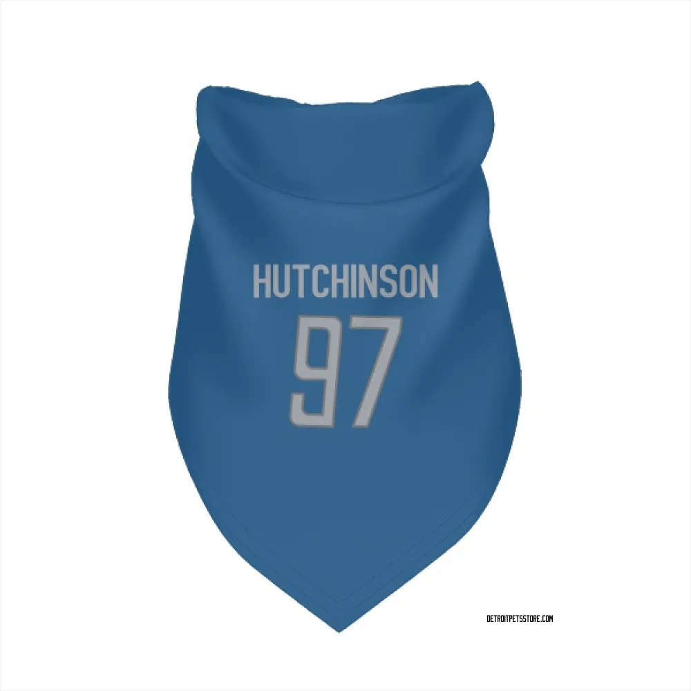 Detroit Lions Aidan Hutchinson Blue Pet Bandana for Dog & Cat