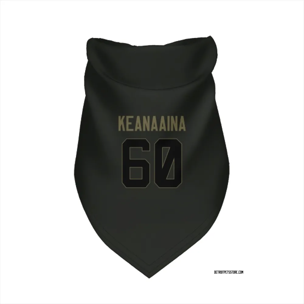Detroit Lions Aidan Keanaaina Black Service Pet Bandana for Dog & Cat