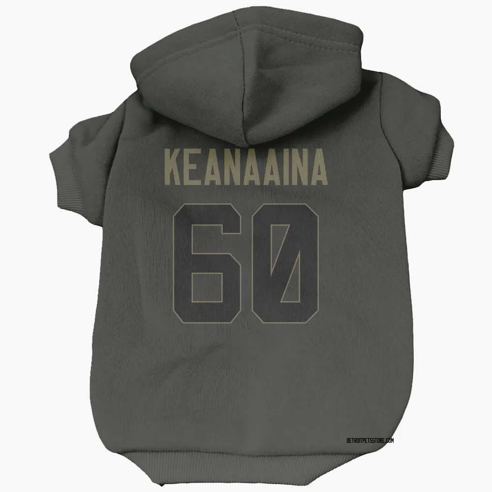 Detroit Lions Aidan Keanaaina Black Service Pet Hoodie for Dog & Cat