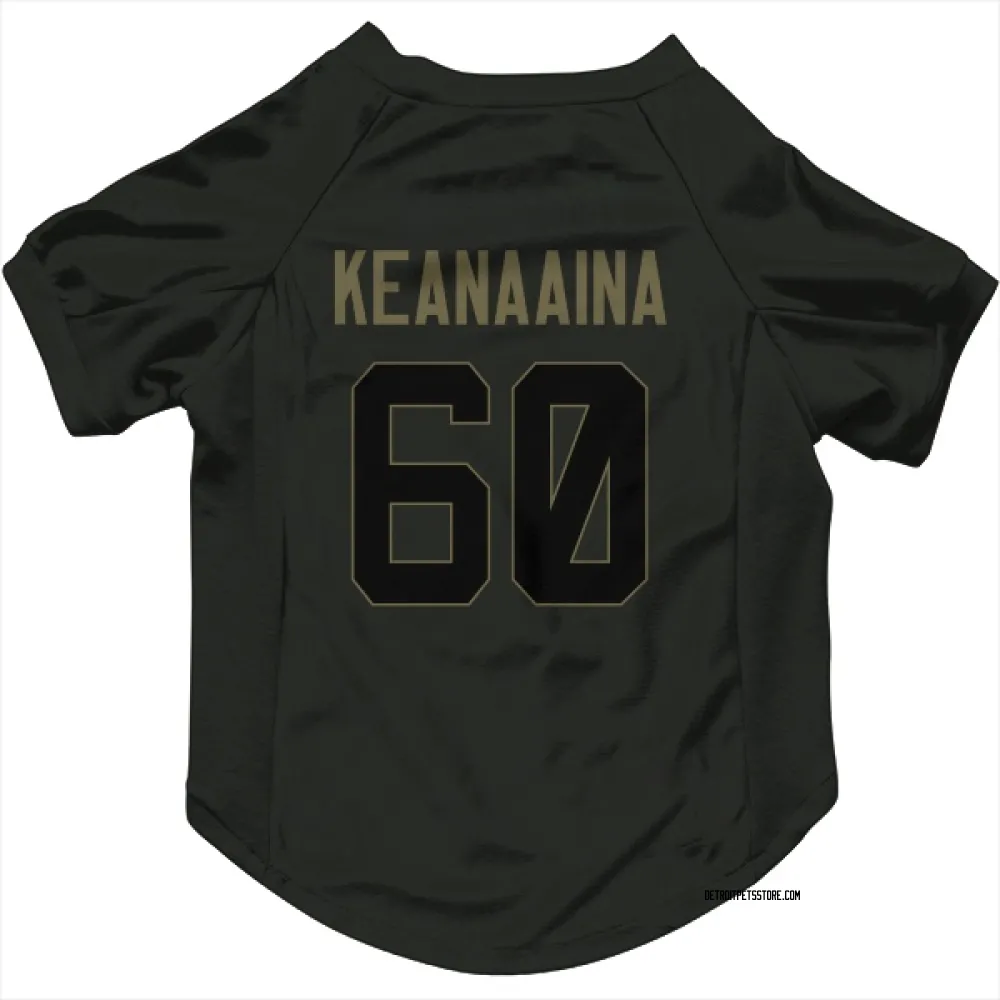Detroit Lions Aidan Keanaaina Black Service Pet Jersey for Dog & Cat