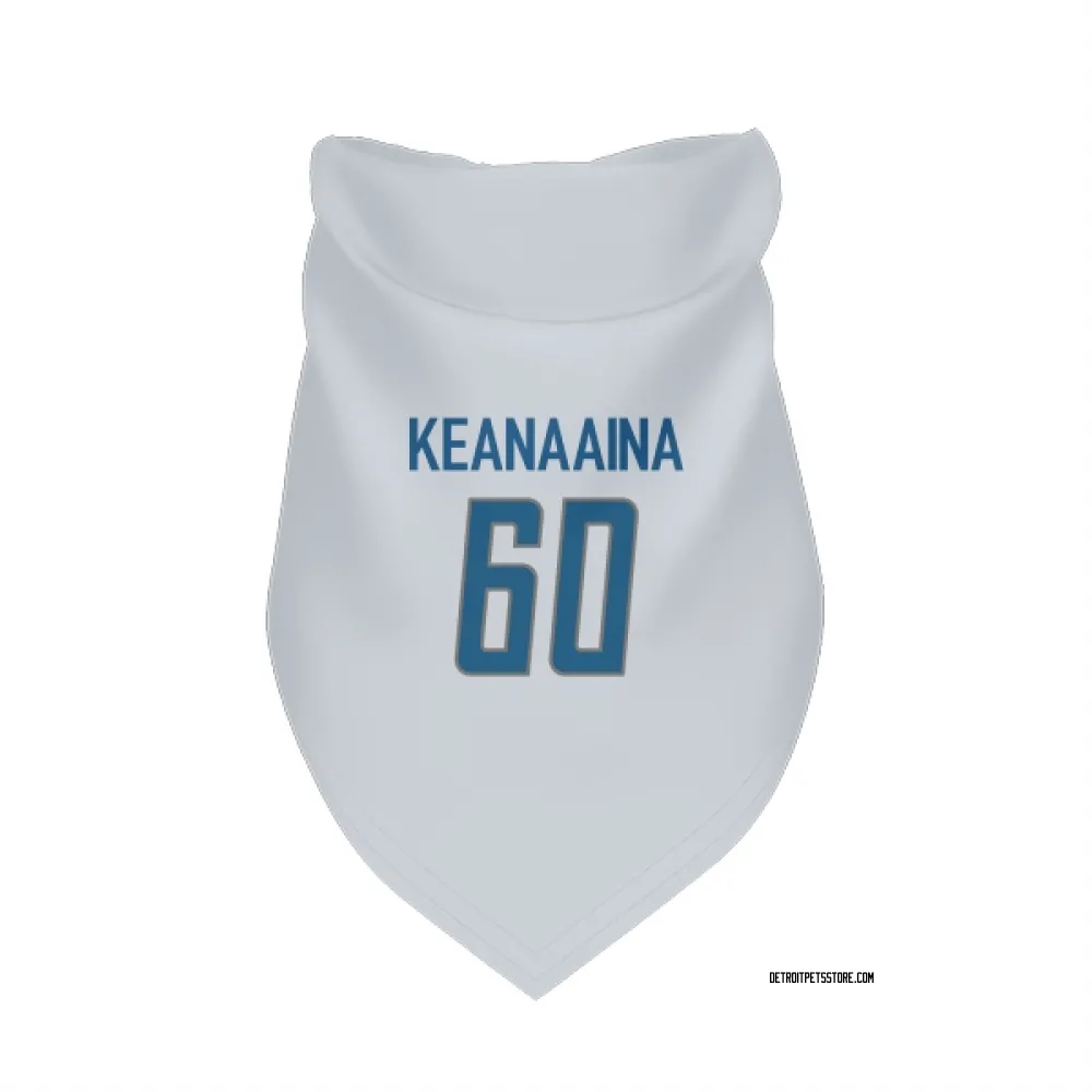 Detroit Lions Aidan Keanaaina White Pet Bandana for Dog & Cat