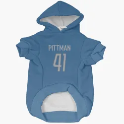 Detroit Lions Anthony Pittman Blue Pet Hoodie for Dog & Cat