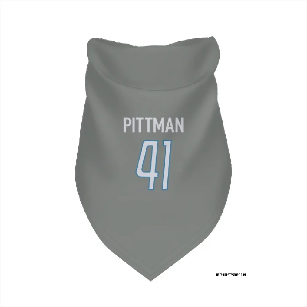Detroit Lions Anthony Pittman Steel Pet Bandana for Dog & Cat