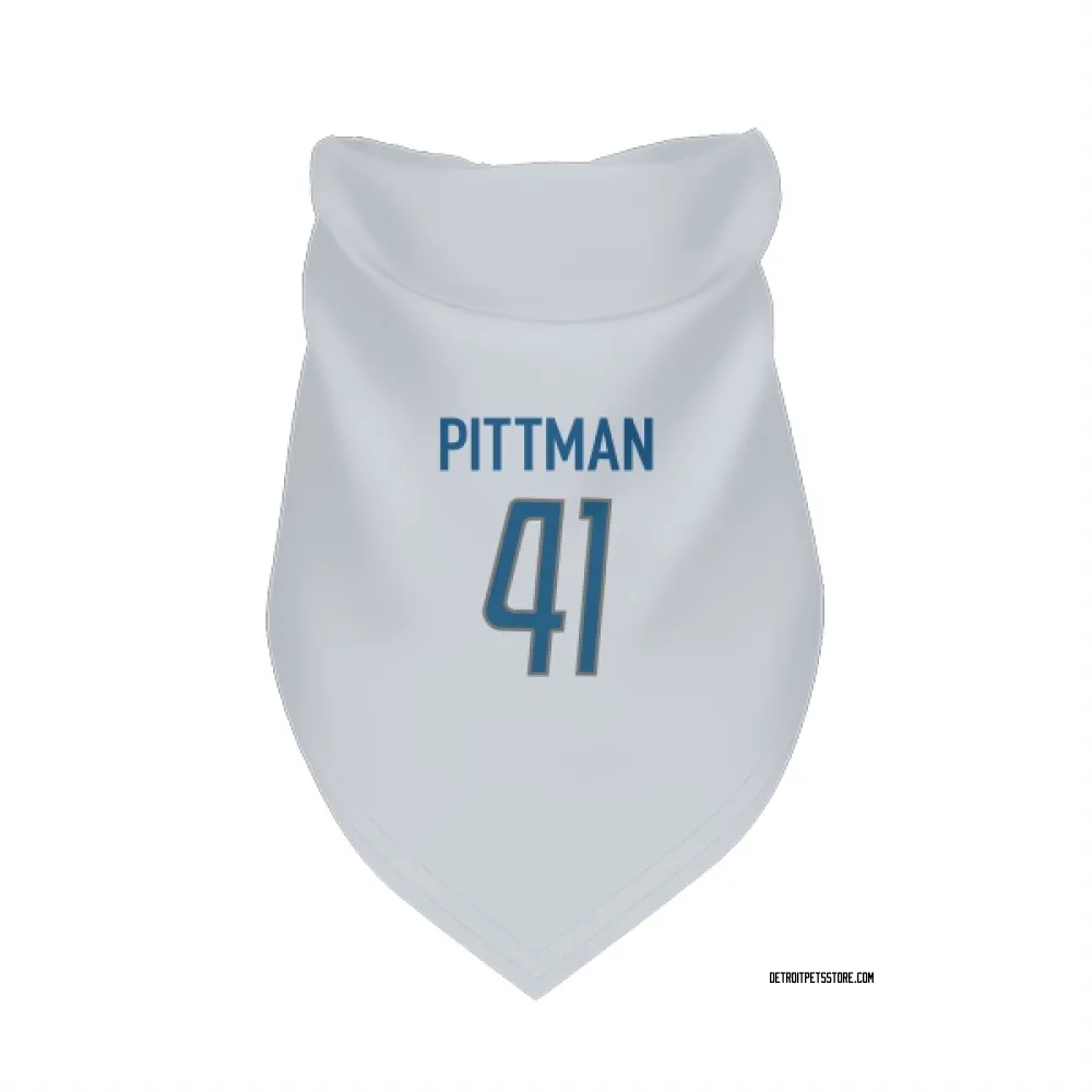 Detroit Lions Anthony Pittman White Pet Bandana for Dog & Cat