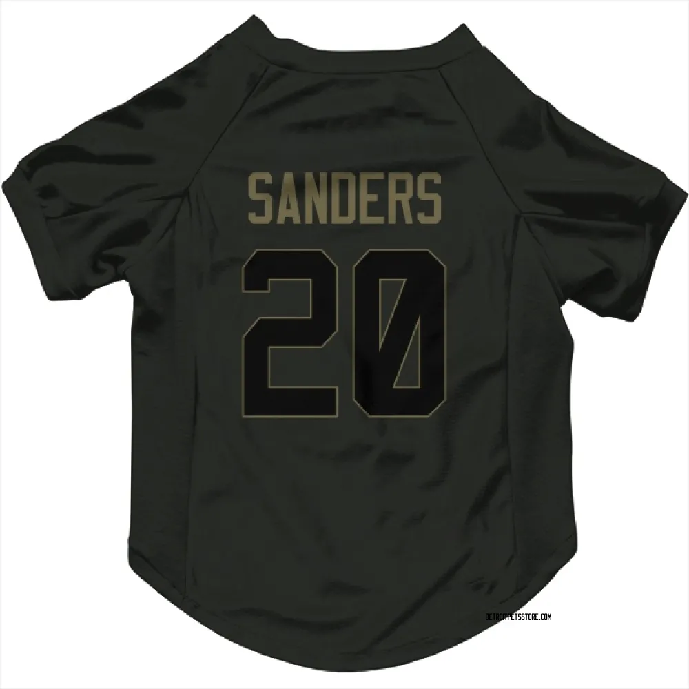 Detroit Lions Barry Sanders Black Service Pet Jersey for Dog & Cat