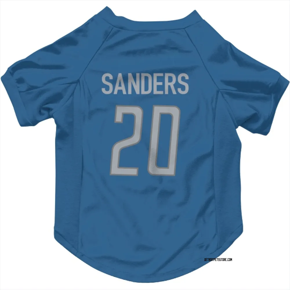 Detroit Lions Barry Sanders Blue Pet Jersey for Dog & Cat
