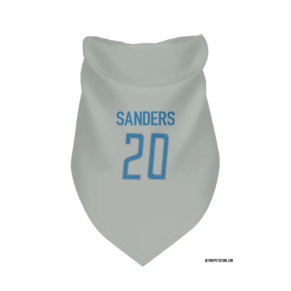 Detroit Lions Barry Sanders Silver Pet Bandana for Dog & Cat