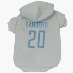 Detroit Lions Barry Sanders Silver Pet Hoodie for Dog & Cat
