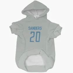 Detroit Lions Barry Sanders Silver Pet Hoodie for Dog & Cat