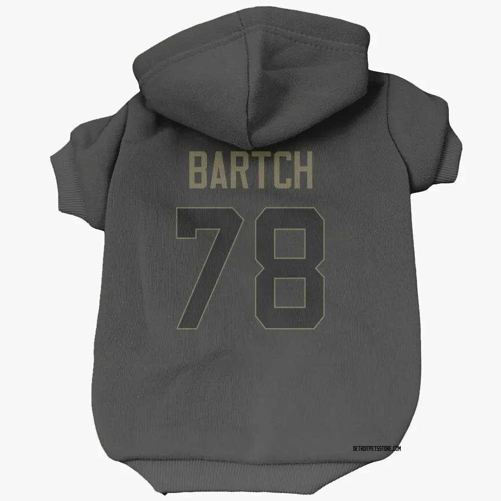 Detroit Lions Ben Bartch Black Service Pet Hoodie for Dog & Cat