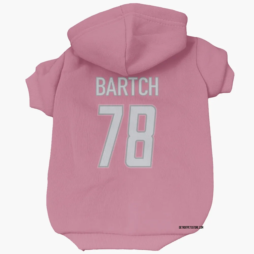 Detroit Lions Ben Bartch Pink Pet Hoodie for Dog & Cat