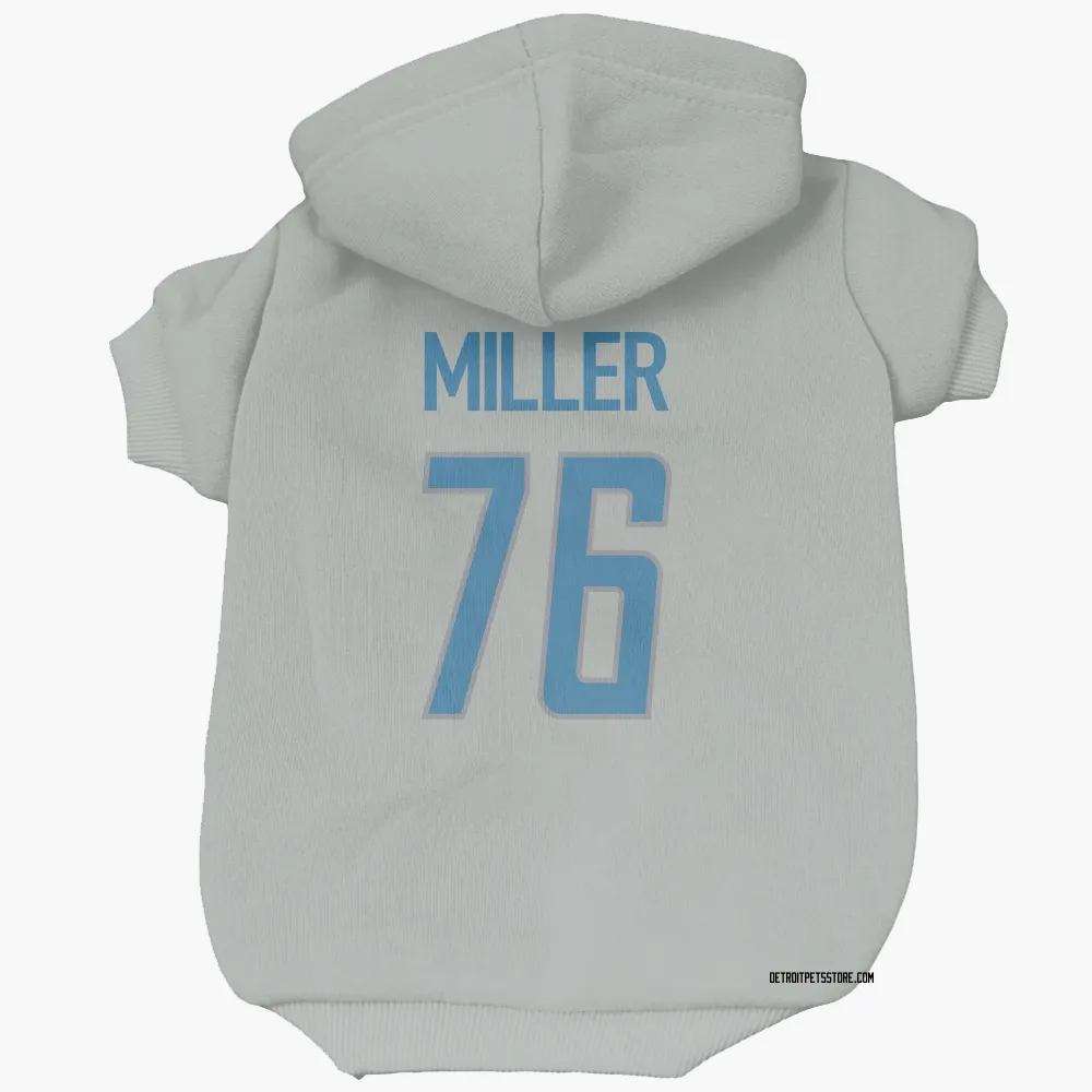Detroit Lions Blake Miller Silver Pet Hoodie for Dog & Cat