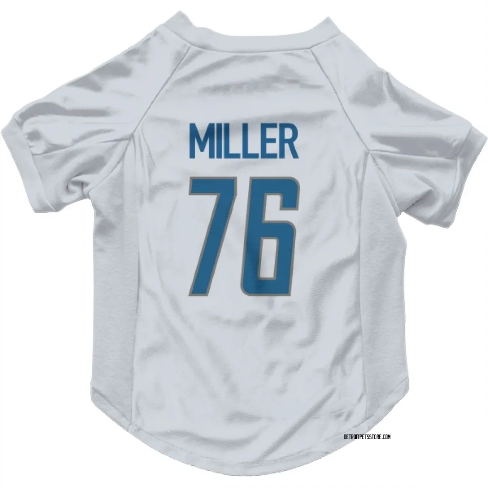 Detroit Lions Blake Miller White Pet Jersey for Dog & Cat