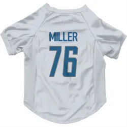 Detroit Lions Blake Miller White Pet Jersey for Dog & Cat