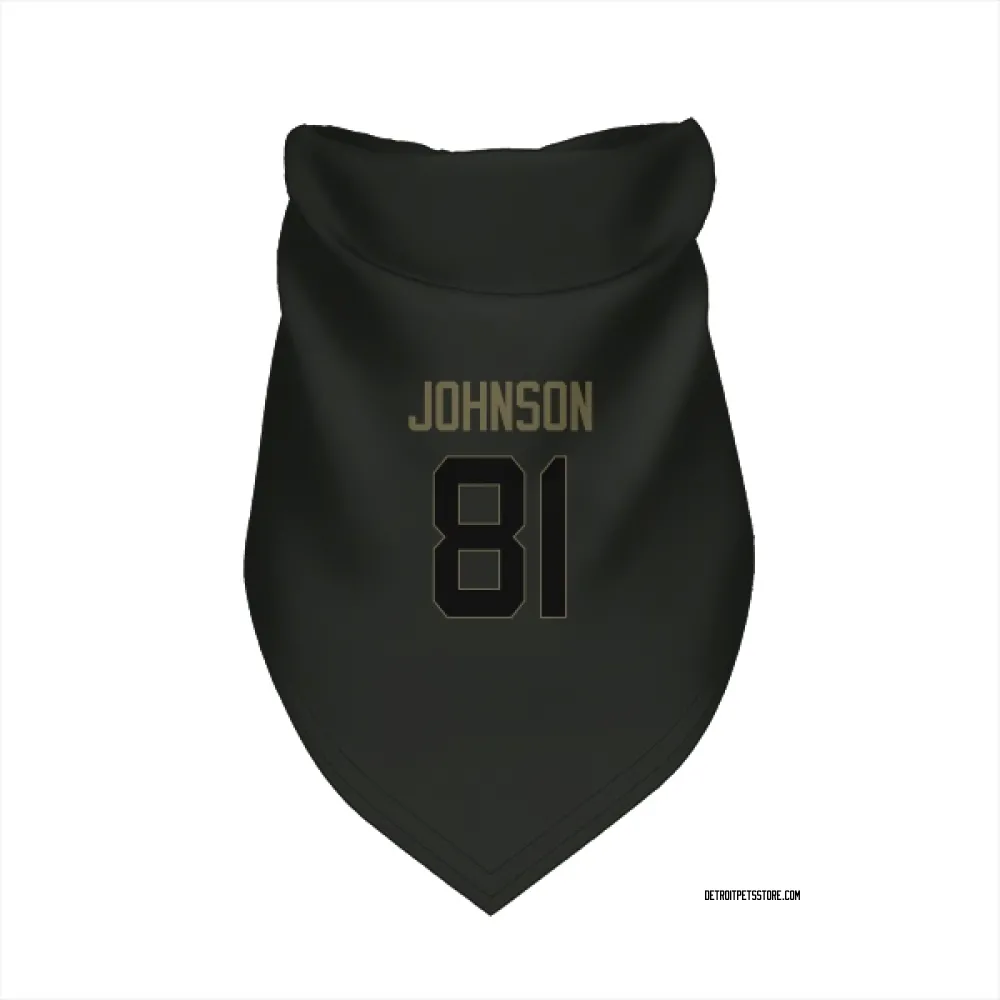 Detroit Lions Calvin Johnson Black Service Pet Bandana for Dog & Cat