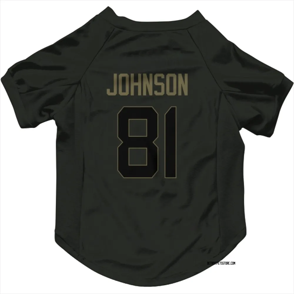 Detroit Lions Calvin Johnson Black Service Pet Jersey for Dog & Cat