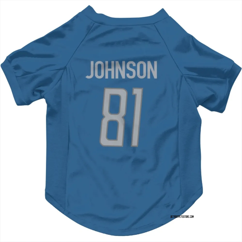 Detroit Lions Calvin Johnson Blue Pet Jersey for Dog & Cat