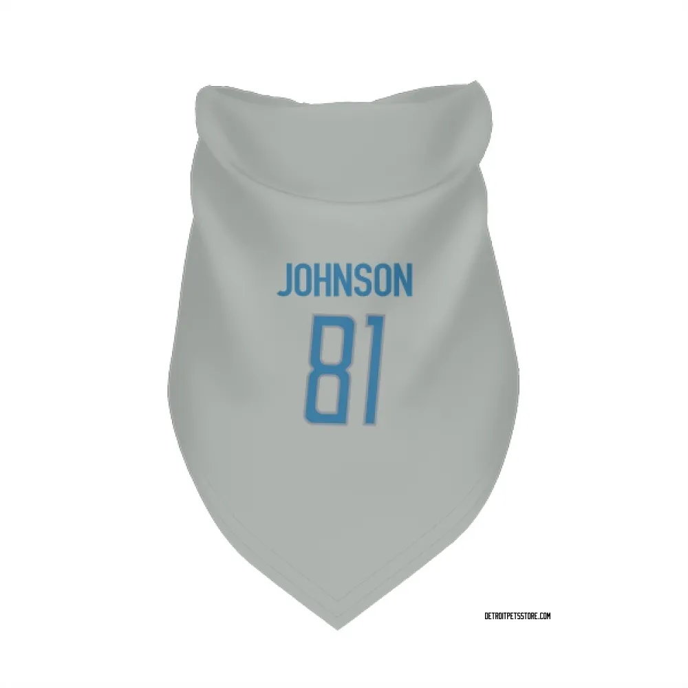 Detroit Lions Calvin Johnson Silver Pet Bandana for Dog & Cat