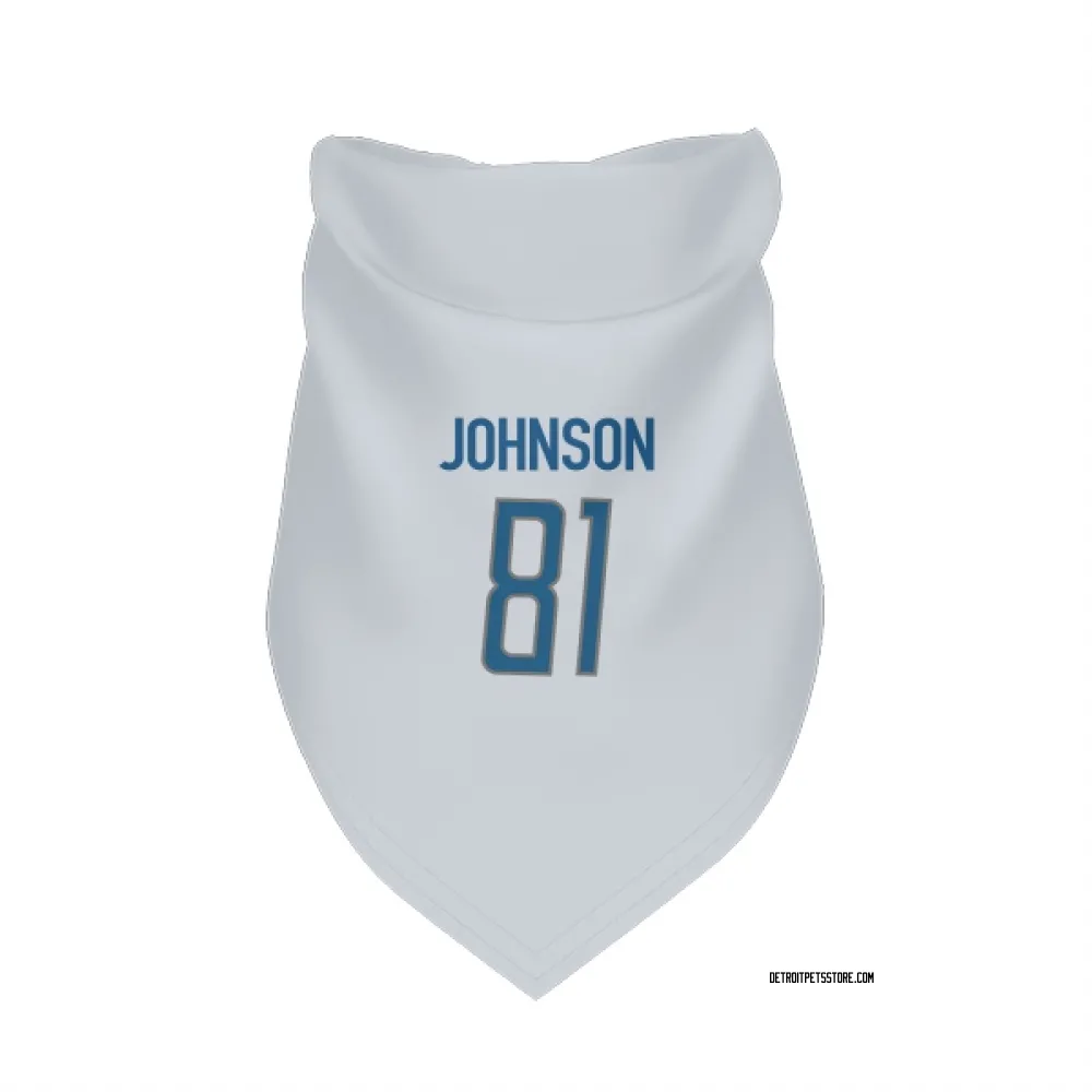 Detroit Lions Calvin Johnson White Pet Bandana for Dog & Cat