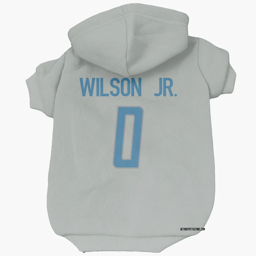 Detroit Lions Cedrick Wilson Jr. Silver Pet Hoodie for Dog & Cat