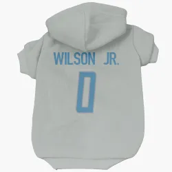 Detroit Lions Cedrick Wilson Jr. Silver Pet Hoodie for Dog & Cat