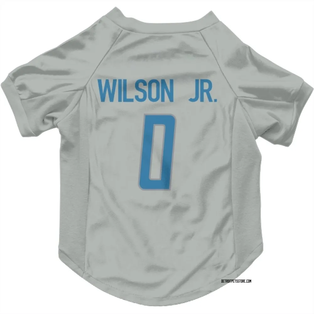 Detroit Lions Cedrick Wilson Jr. Silver Pet Jersey for Dog & Cat