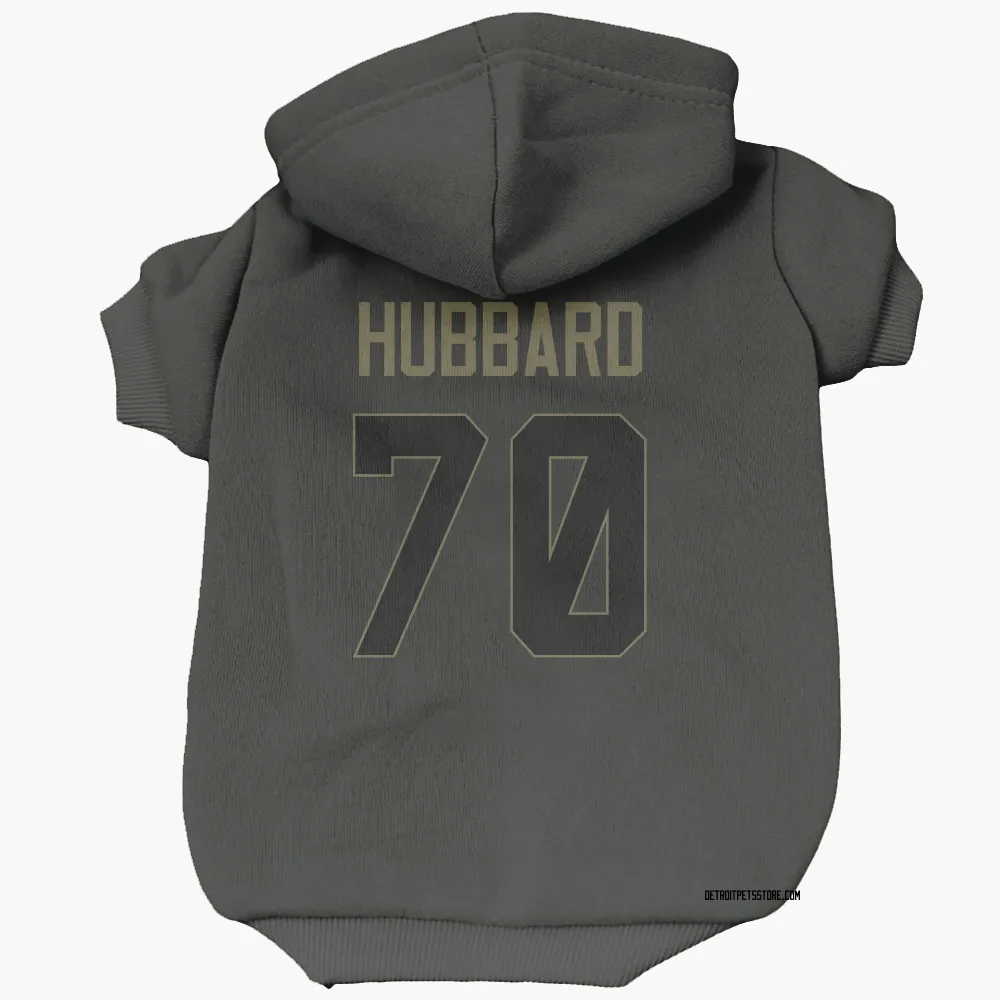 Detroit Lions Chris Hubbard Black Service Pet Hoodie for Dog & Cat