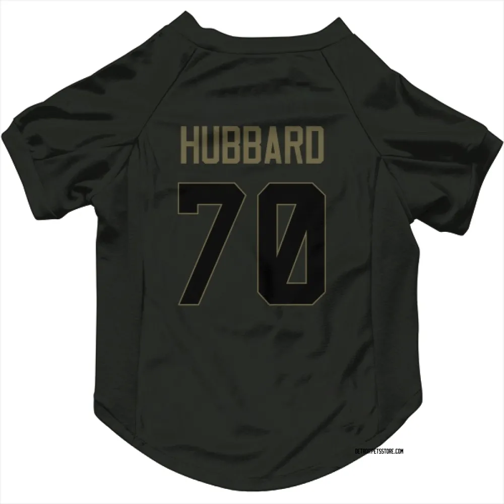 Detroit Lions Chris Hubbard Black Service Pet Jersey for Dog & Cat