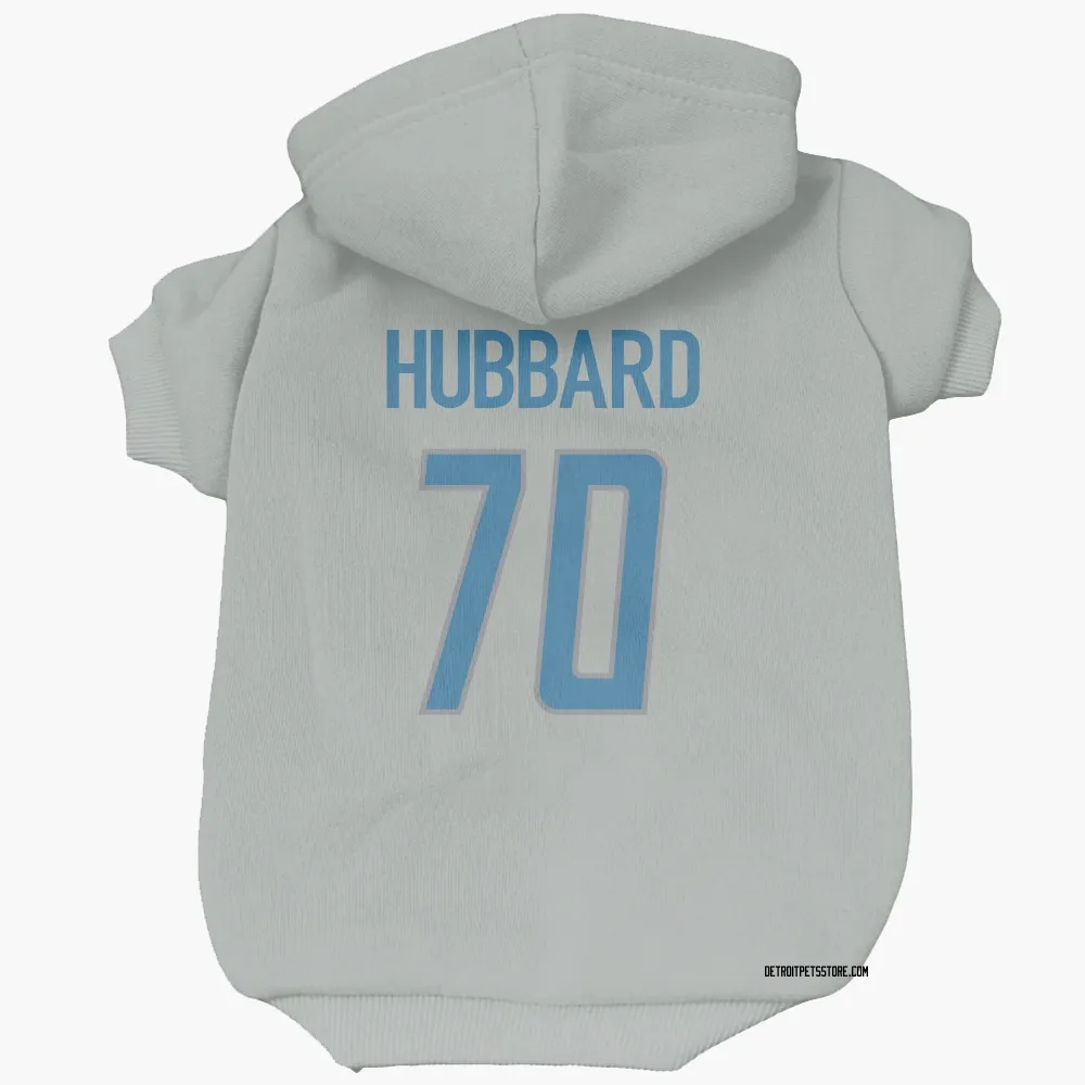 Detroit Lions Chris Hubbard Silver Pet Hoodie for Dog & Cat