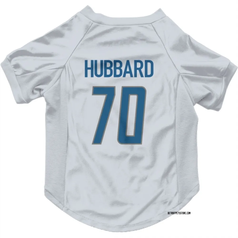 Detroit Lions Chris Hubbard White Pet Jersey for Dog & Cat