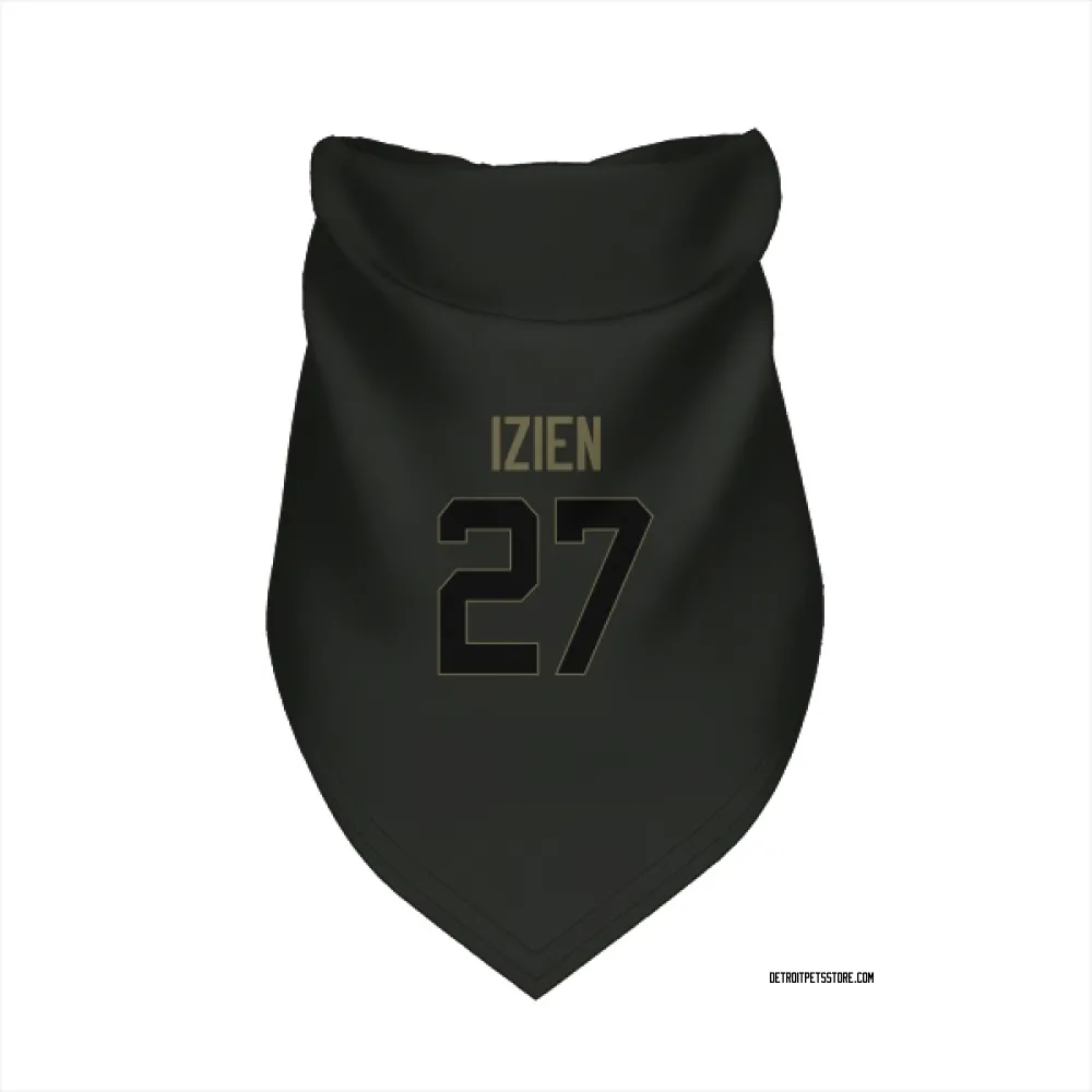 Detroit Lions Christian Izien Black Service Pet Bandana for Dog & Cat