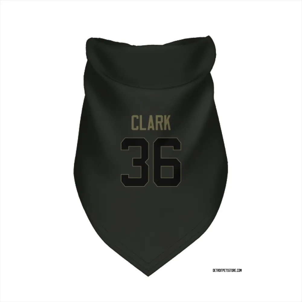 Detroit Lions Chuck Clark Black Service Pet Bandana for Dog & Cat