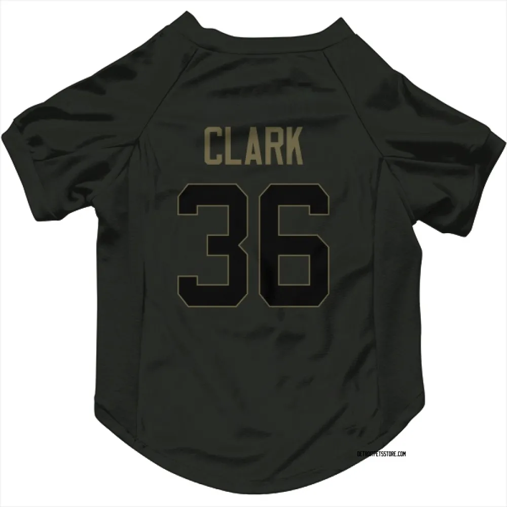 Detroit Lions Chuck Clark Black Service Pet Jersey for Dog & Cat