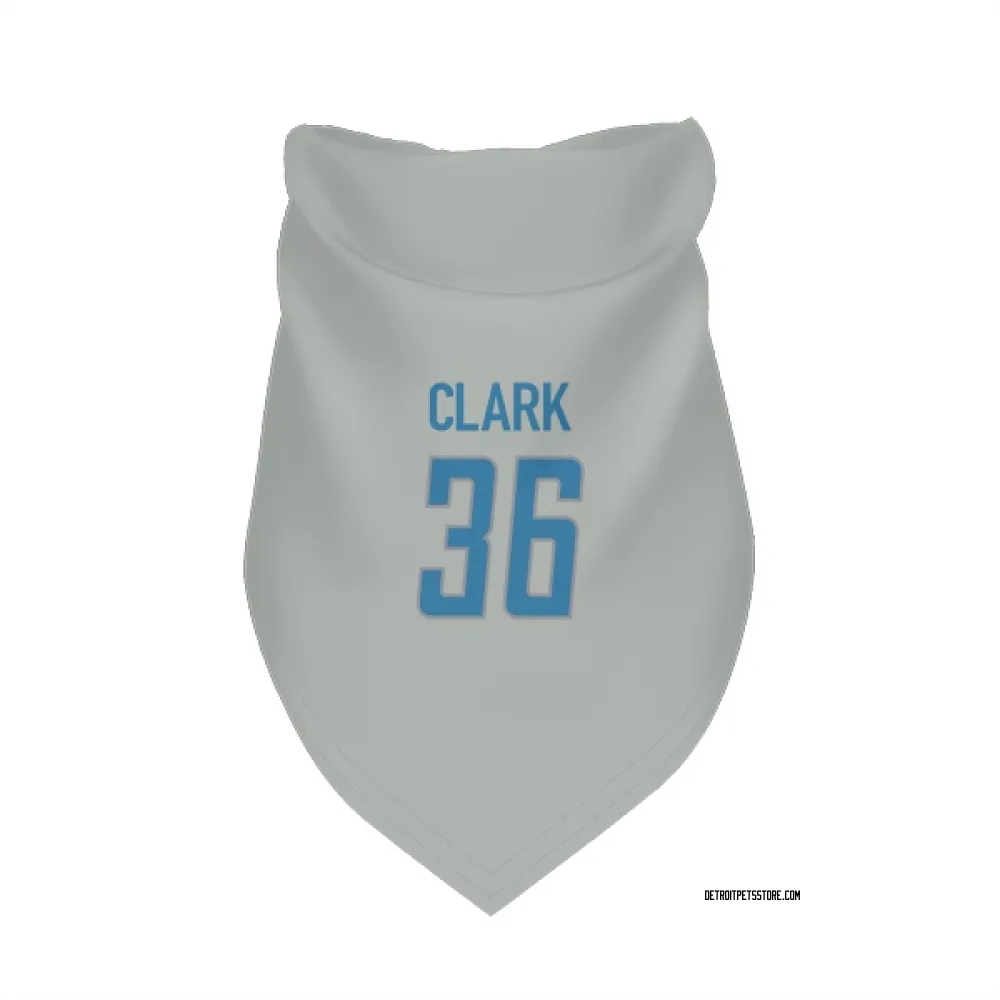 Detroit Lions Chuck Clark Silver Pet Bandana for Dog & Cat