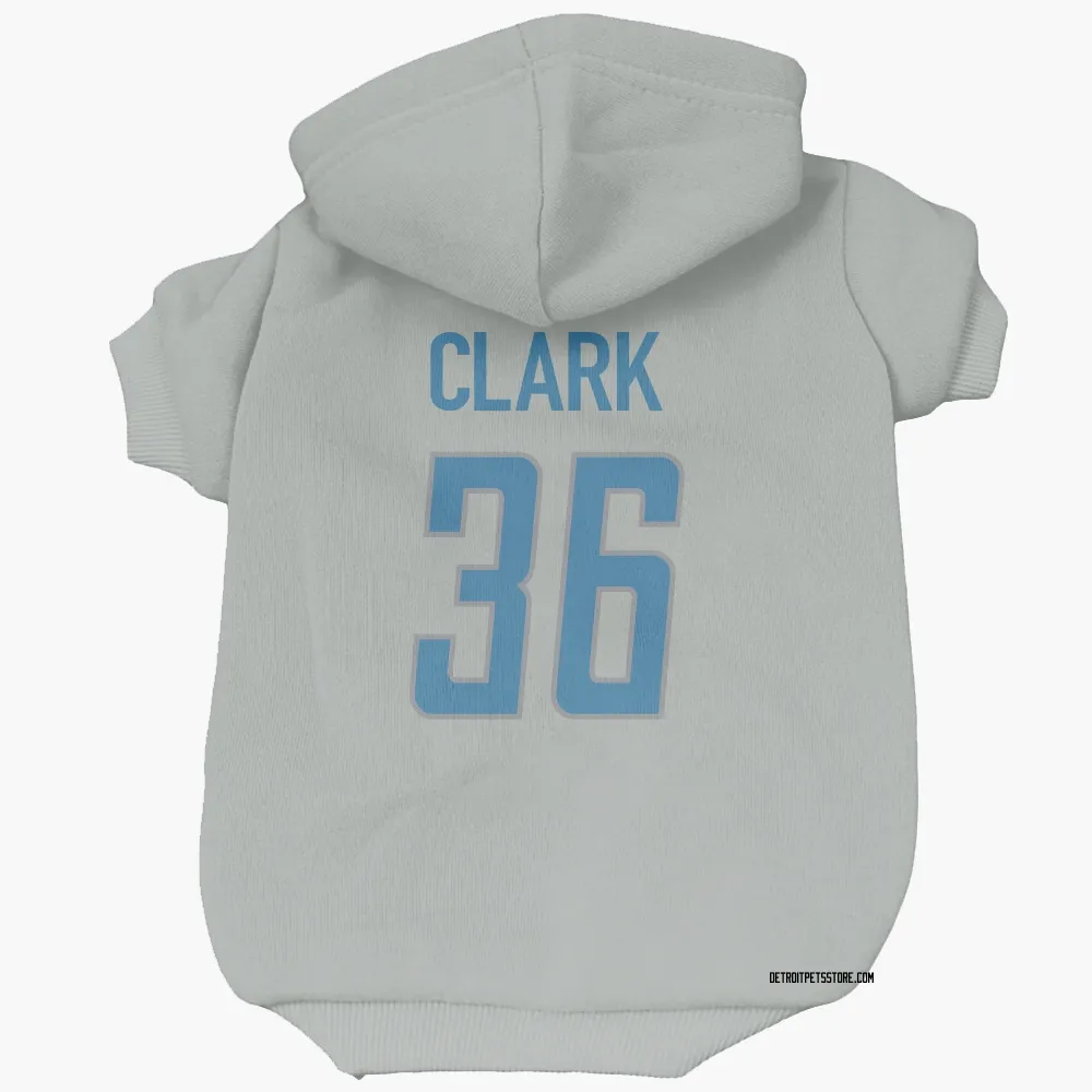 Detroit Lions Chuck Clark Silver Pet Hoodie for Dog & Cat