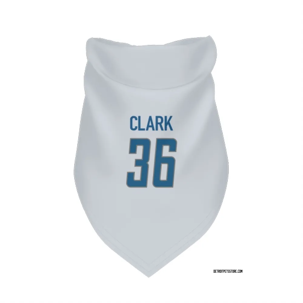 Detroit Lions Chuck Clark White Pet Bandana for Dog & Cat