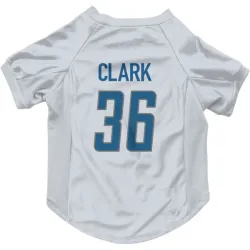 Detroit Lions Chuck Clark White Pet Jersey for Dog & Cat