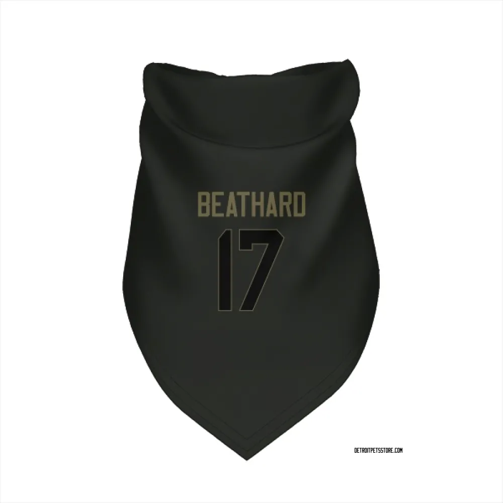 Detroit Lions C.J. Beathard Black Service Pet Bandana for Dog & Cat
