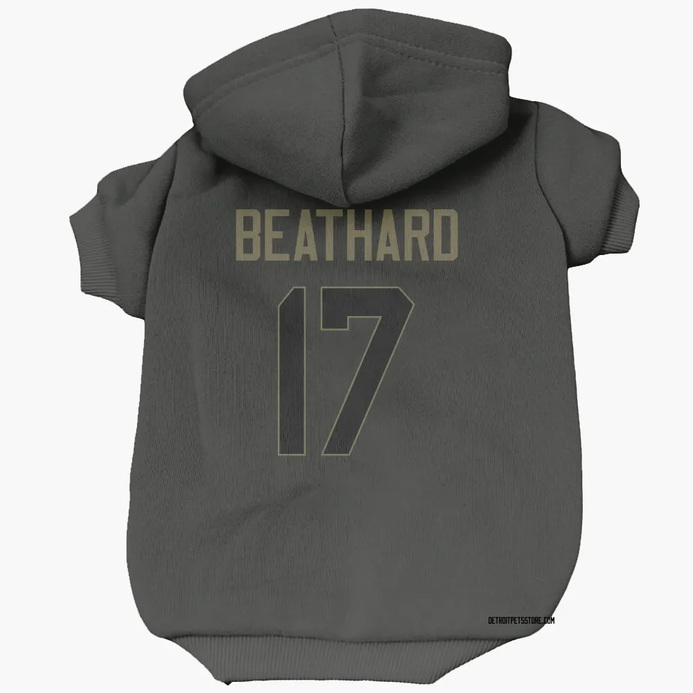 Detroit Lions C.J. Beathard Black Service Pet Hoodie for Dog & Cat