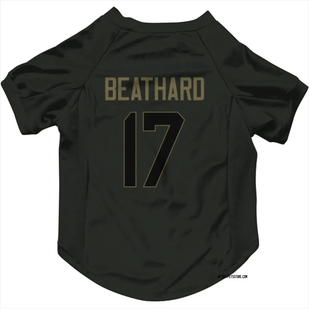 Detroit Lions C.J. Beathard Black Service Pet Jersey for Dog & Cat