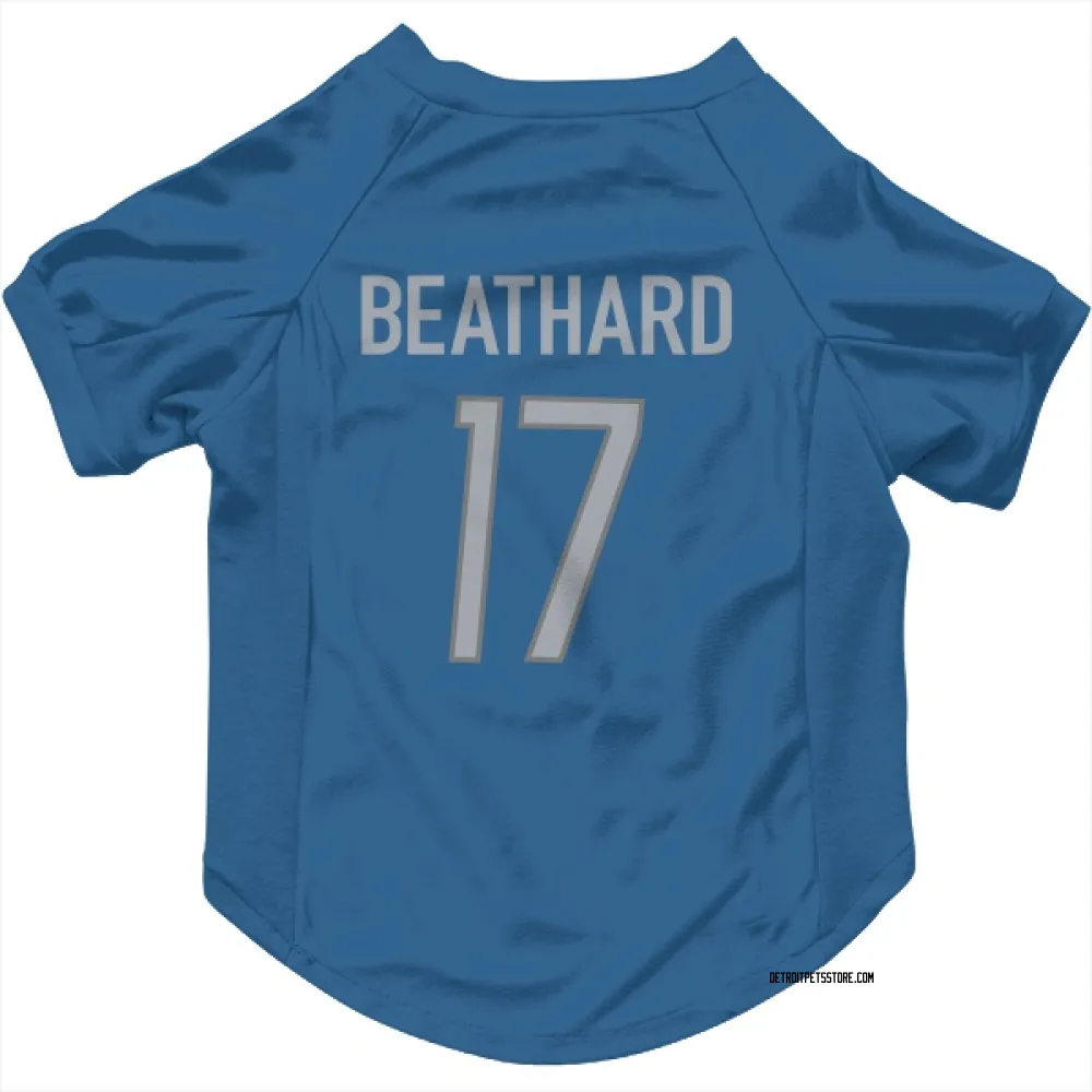 Detroit Lions C.J. Beathard Blue Pet Jersey for Dog & Cat