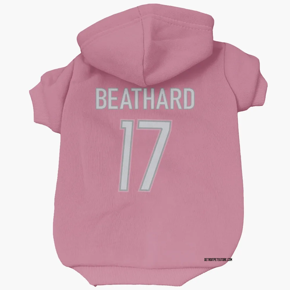 Detroit Lions C.J. Beathard Pink Pet Hoodie for Dog & Cat