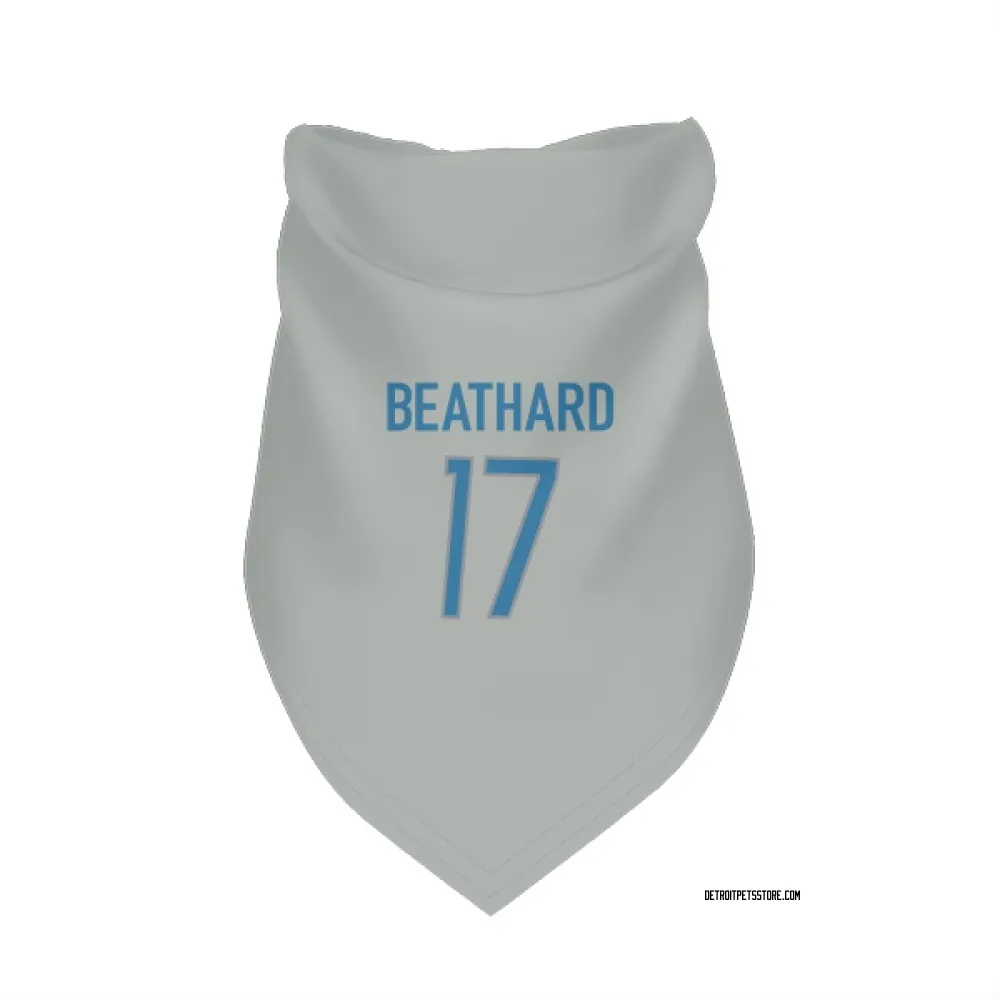 Detroit Lions C.J. Beathard Silver Pet Bandana for Dog & Cat