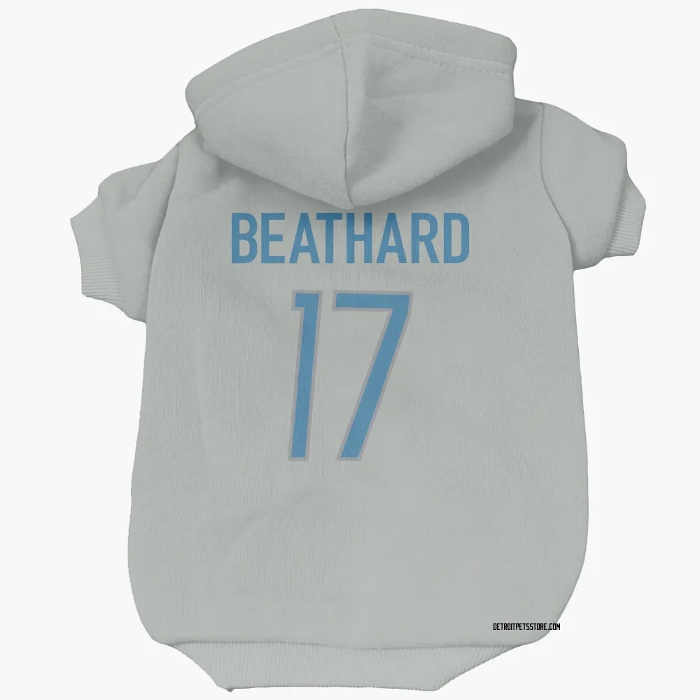 Detroit Lions C.J. Beathard Silver Pet Hoodie for Dog & Cat